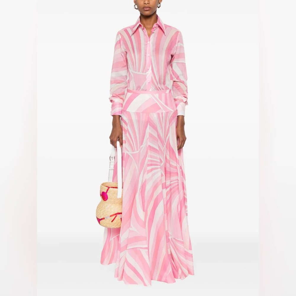 Pucci Iride-print Maxi Skirt in Cotton-muslin